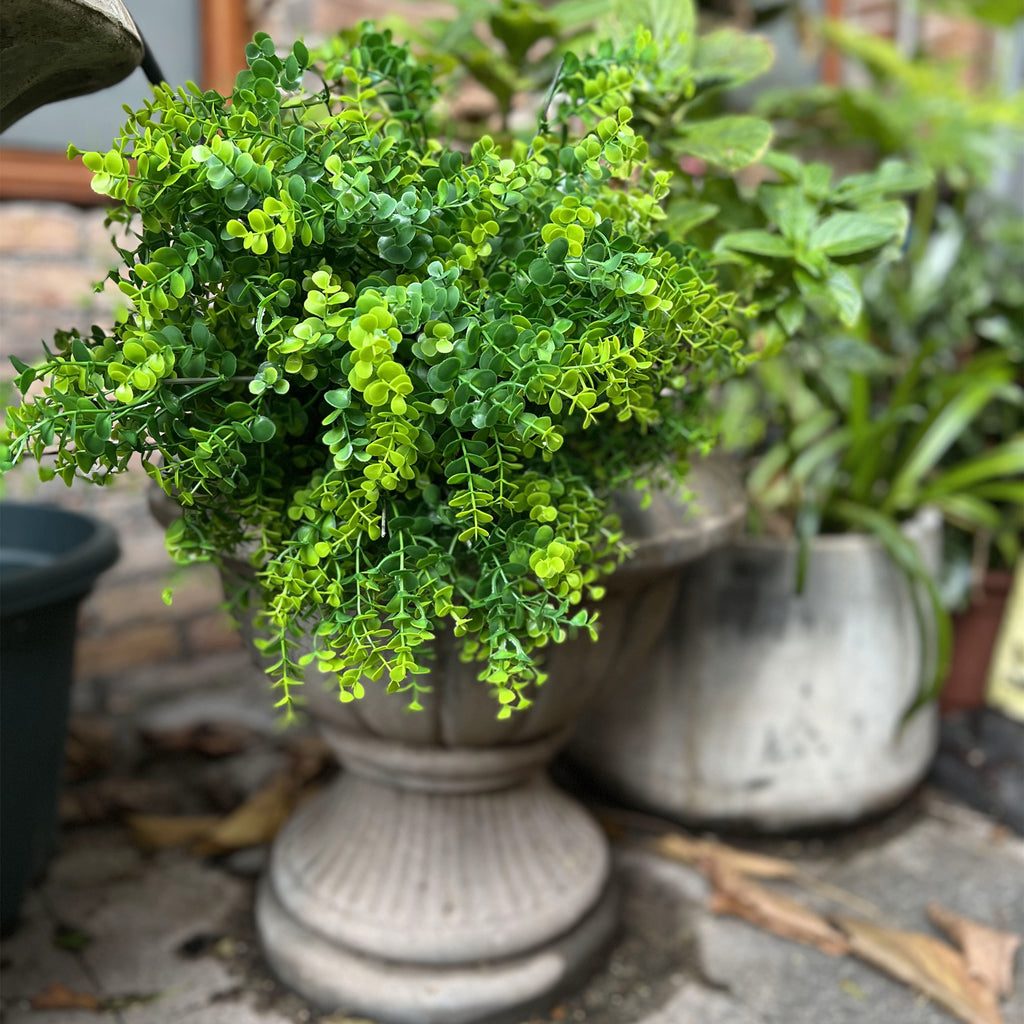 50 cm Boxwood Sträuch – große künstliche Grünpflanzen für den Außenbereich, UV-beständig