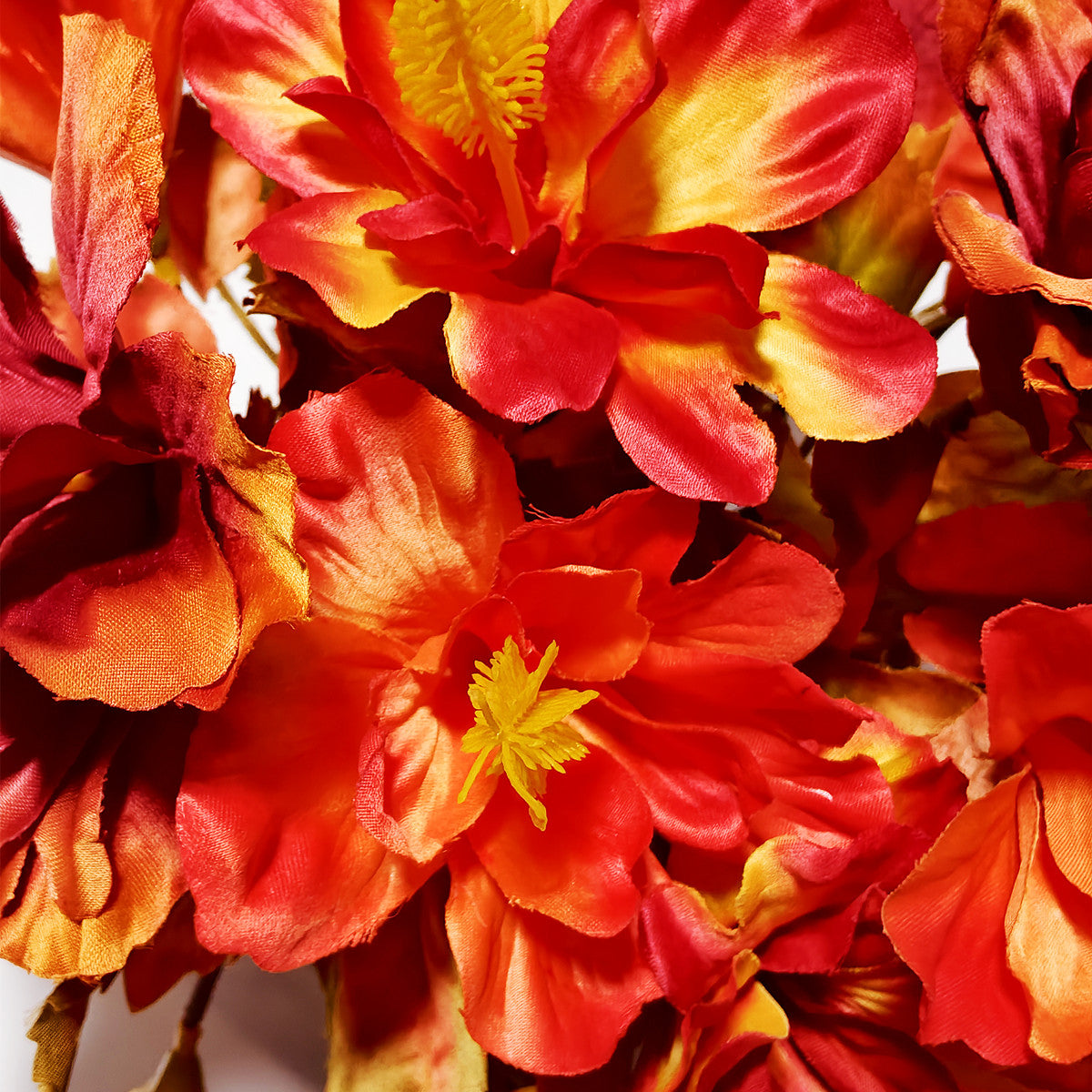 35 cm Herbst-Hibiskus mit schwarzem Topf – UV-beständige Blumen für Außenbereichsdekoration