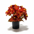35 cm Herbst-Hibiskus mit schwarzem Topf – UV-beständige Blumen für Außenbereichsdekoration