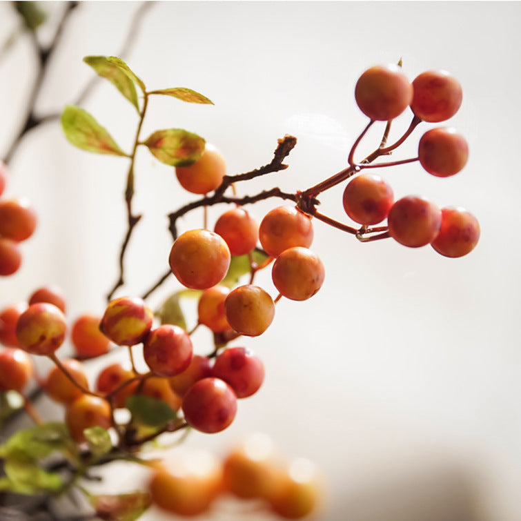 70cm Ilex Kunstpflanze Winterbeeren Deko