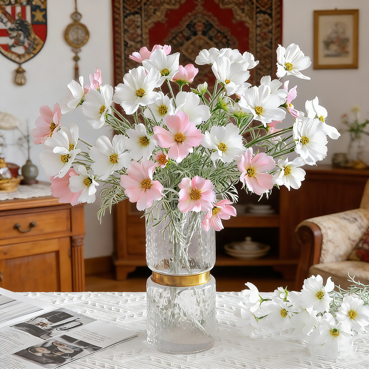 62 cm Künstliche Hortensie Seidenblume für Deko, Hochzeit & Zuhause