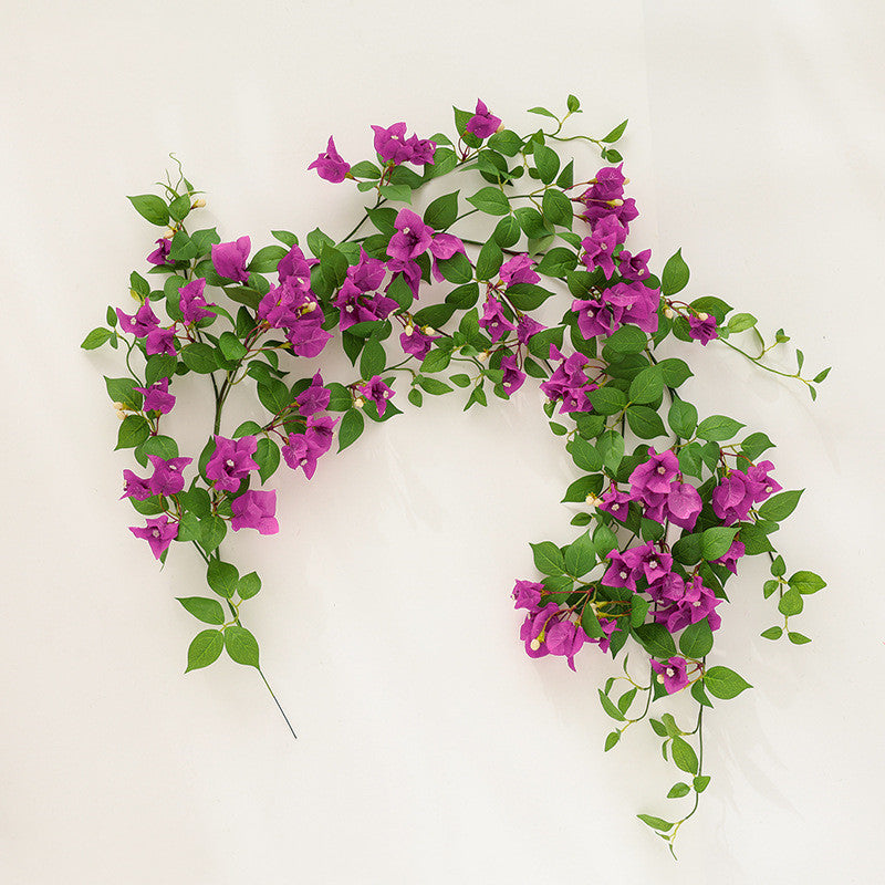 150 cm Künstliche Bougainvillea Hängeblumen, UV-beständig & wetterfest für Außen, lange Kunstranke für Balkon, Terrasse & Porch Dekoration