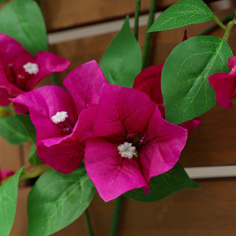 150 cm Künstliche Bougainvillea Hängeblumen, UV-beständig & wetterfest für Außen, lange Kunstranke für Balkon, Terrasse & Porch Dekoration
