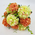 35 cm Künstliche Hortensienstrauß im Herbstton - Faux Flower-Bouquet Dekoration für zu Hause, Braut Hochzeit, Party