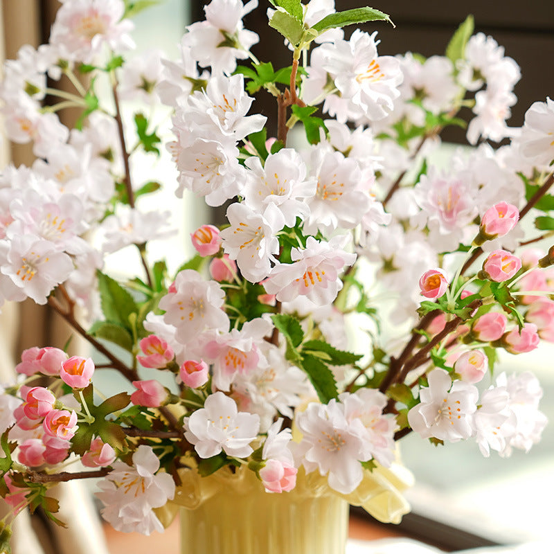 49cm Künstliche Kirschblüten Zweige Täuschend Echte Seidenblumen für Frühlingsdekoration, Wohnzimmer & Hochzeit