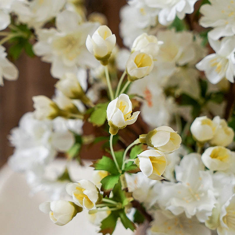 49cm Künstliche Kirschblüten Zweige Täuschend Echte Seidenblumen für Frühlingsdekoration, Wohnzimmer & Hochzeit