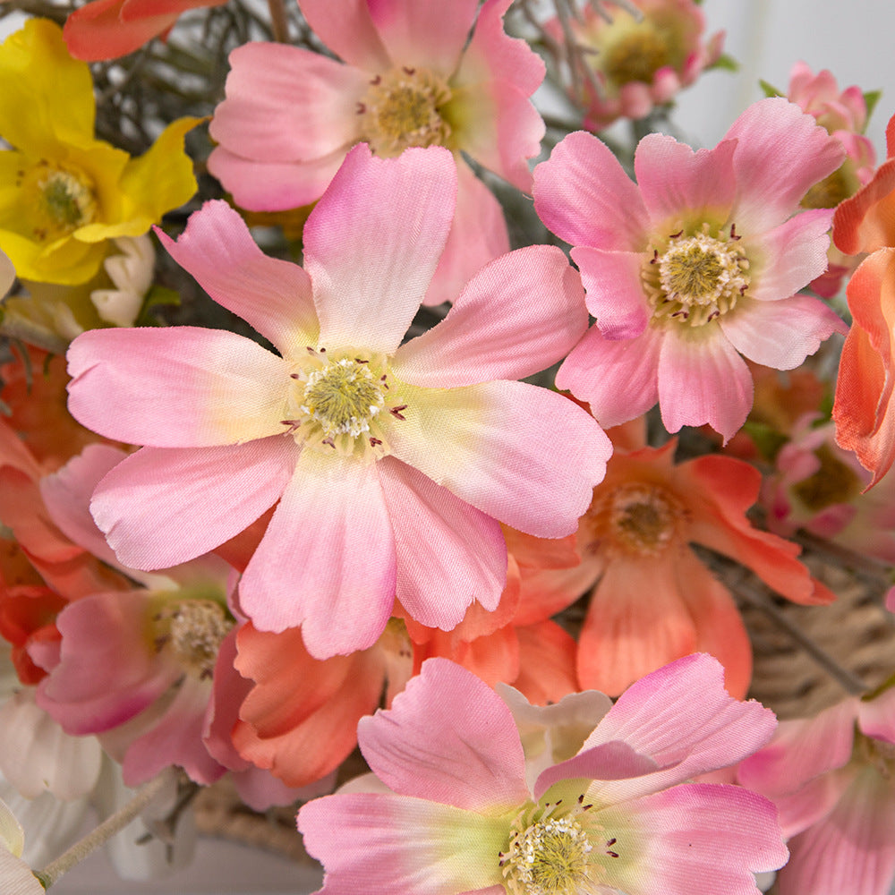 Künstliche Kunstblumen & Kosmos Pflanzen für Drinnen & Draußen – Stoffblumen Dekoration & Kunsthandwerk für Hochzeit, Bankett, Blumenparty, Zuhause, Hotel