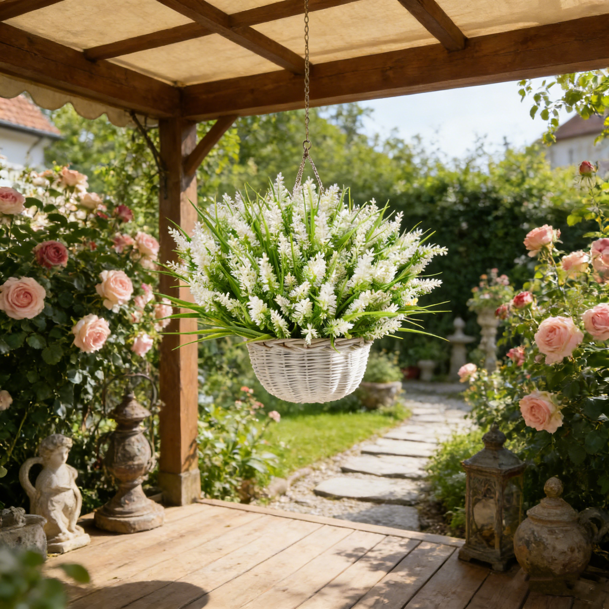 12er Set Kunst-Lavendel – wetterfest & UV-beständig, täuschend echt für Balkon & Garten