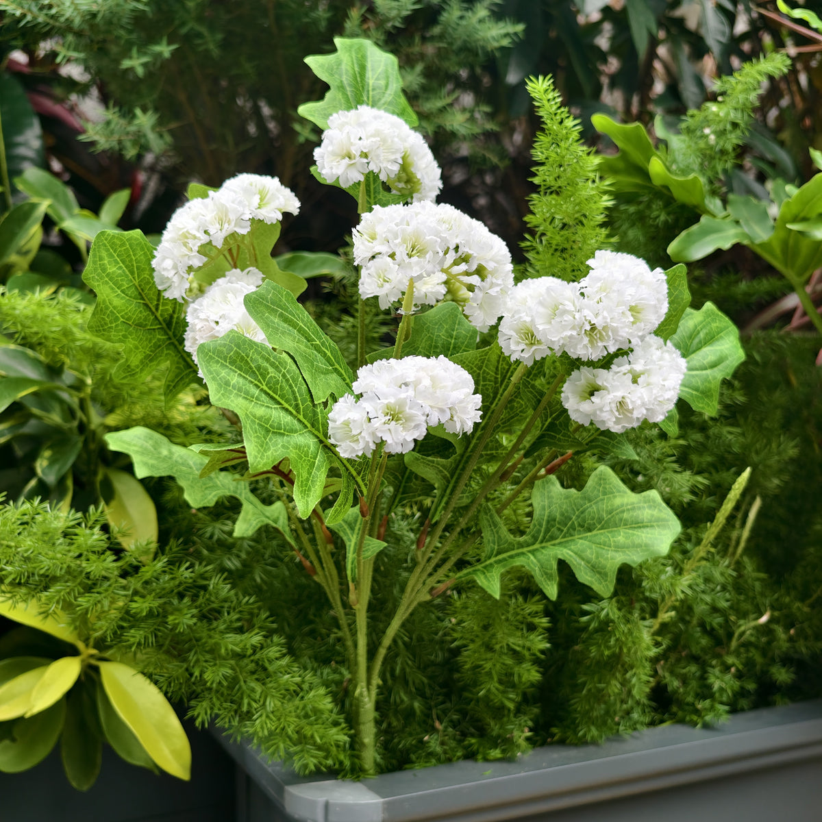 UV-Schutz Kunstblumen Vergissmeinnicht für Draußen | Wetterfester künstlicher Wildblumenstrauß für Balkon、Garten & Außenbereich | Pflegeleichte Frühlings & Sommerdeko