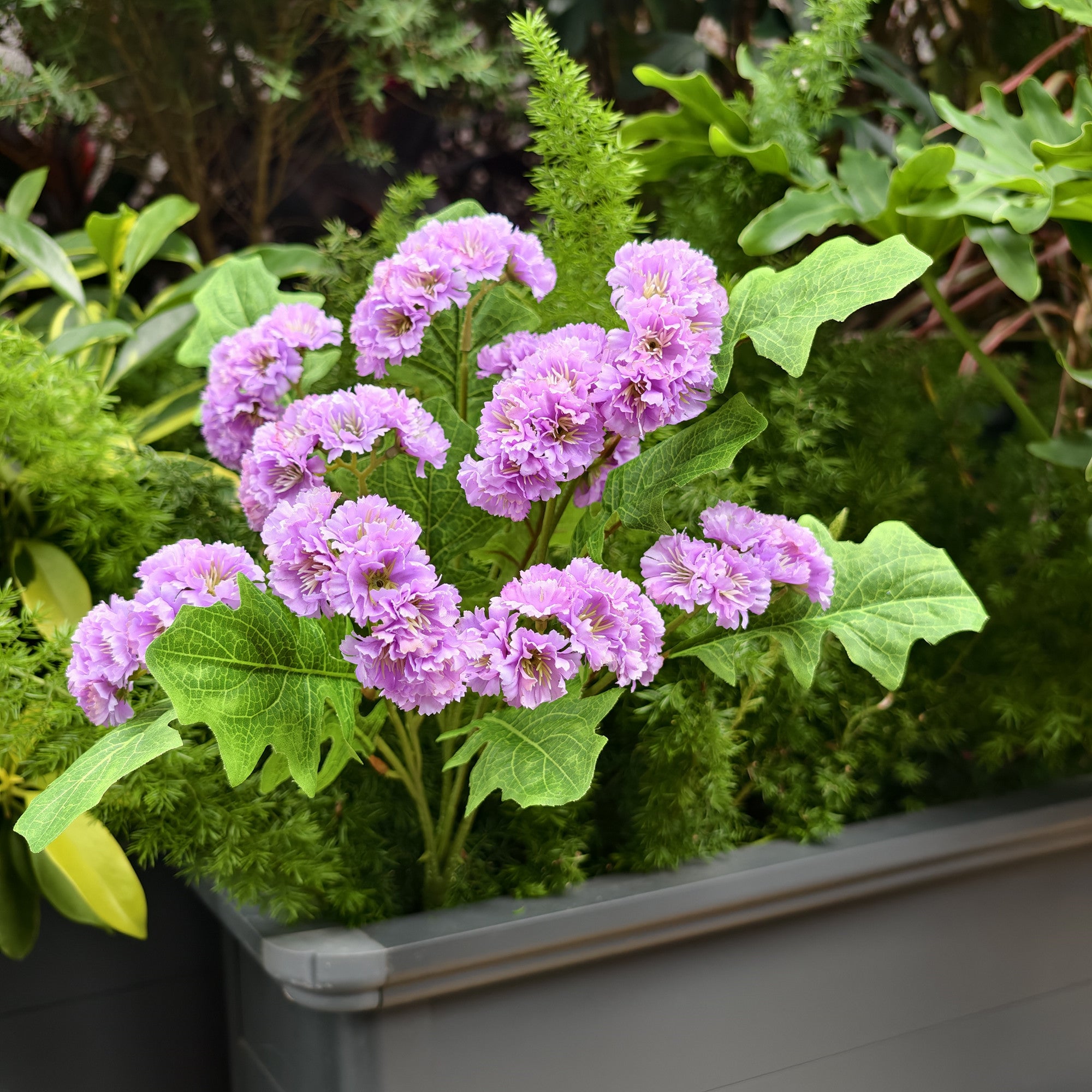UV-Schutz Kunstblumen Vergissmeinnicht für Draußen | Wetterfester künstlicher Wildblumenstrauß für Balkon、Garten & Außenbereich | Pflegeleichte Frühlings & Sommerdeko