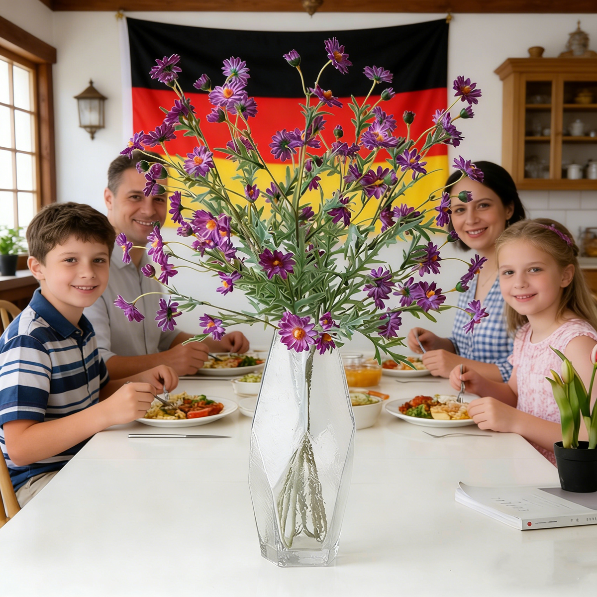 73 cm Künstlicher Gänseblümchen Kamille Zweig – Seidenblume, Frühlingsdeko