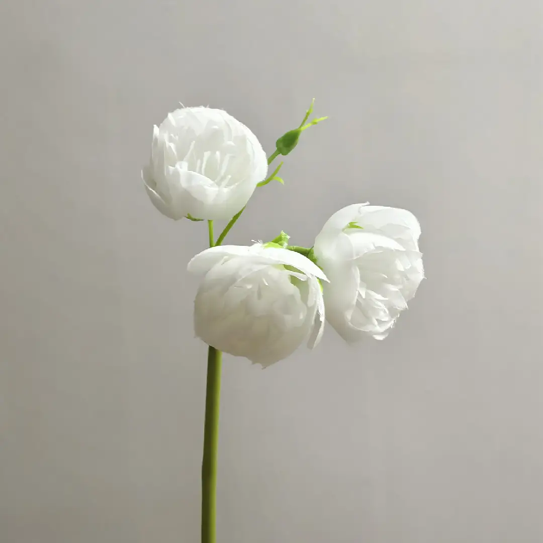 Restposten 28 cm Künstlicher Pfingstrosenzweig mit kleinen Knospen