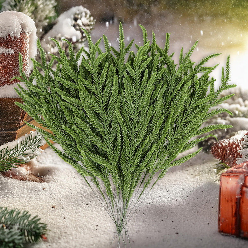 Künstliche Rote Beerenstängel & Weihnachts-Tannennadeln – DIY-Deko für Weihnachtsgirlanden, Kränze & Blumenarrangement