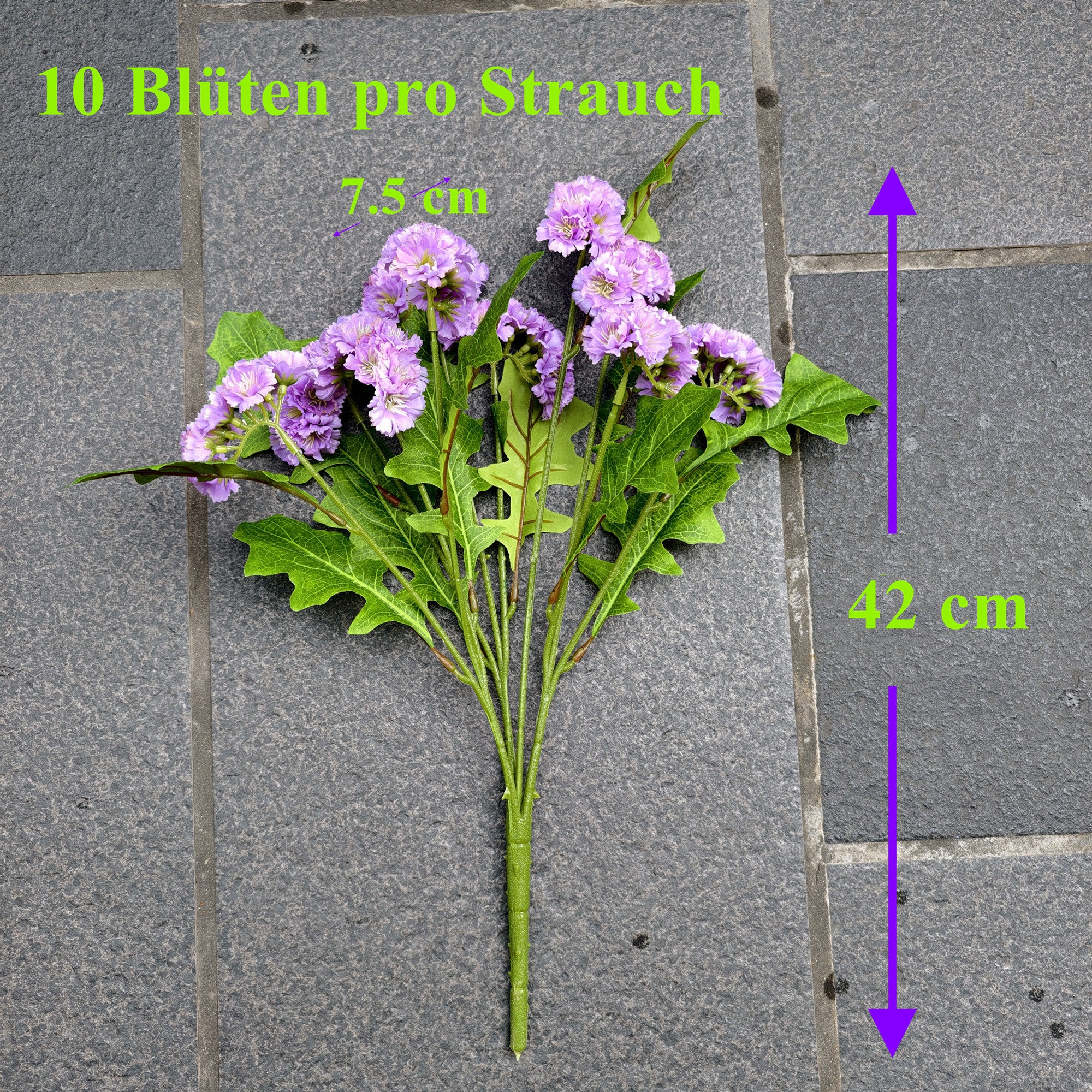 UV-Schutz Kunstblumen Vergissmeinnicht für Draußen | Wetterfester künstlicher Wildblumenstrauß für Balkon、Garten & Außenbereich | Pflegeleichte Frühlings & Sommerdeko
