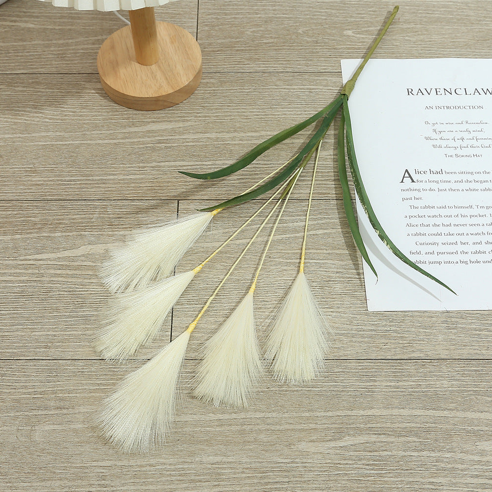5 künstliche Pampasgras-Stiele, 50 cm, moderne Deko für Hochzeiten & Wohnaccessoires