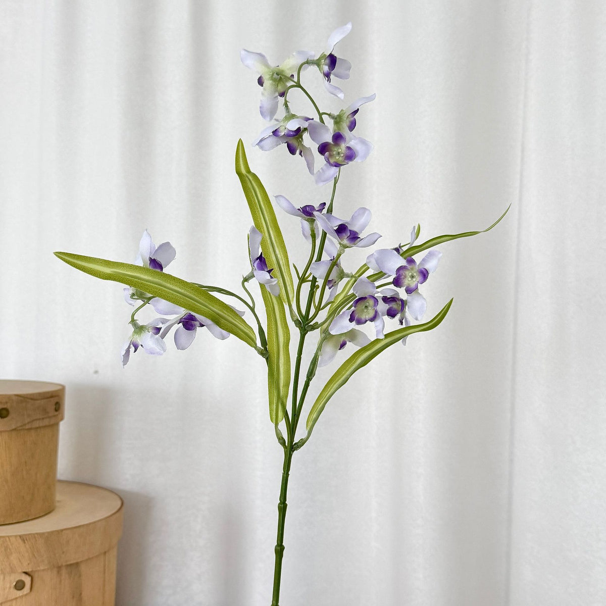 Künstliche Orchidee, Kleine Cymbidium, 50 cm, moderne Dekoration für Zuhause, Büro und Veranstaltungen