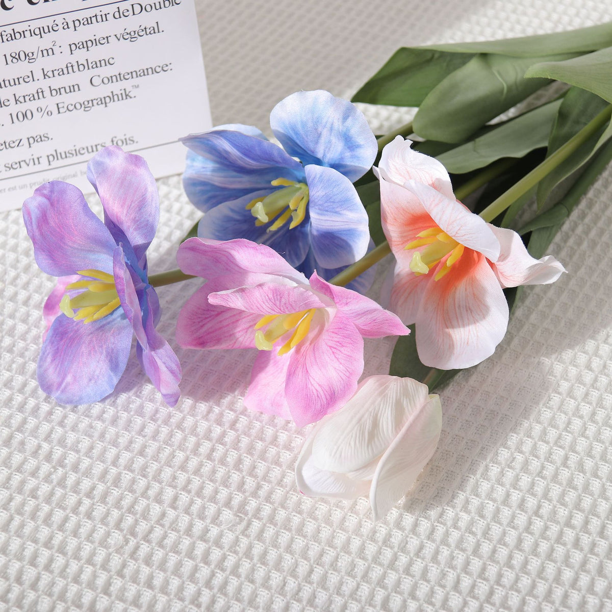 Künstliche Tulpe aus PU, einzelner Stiel mit 1 Blüte, 65 cm hoch, 10 cm Blütendurchmesser, für Hochzeiten und Wohnaccessoires