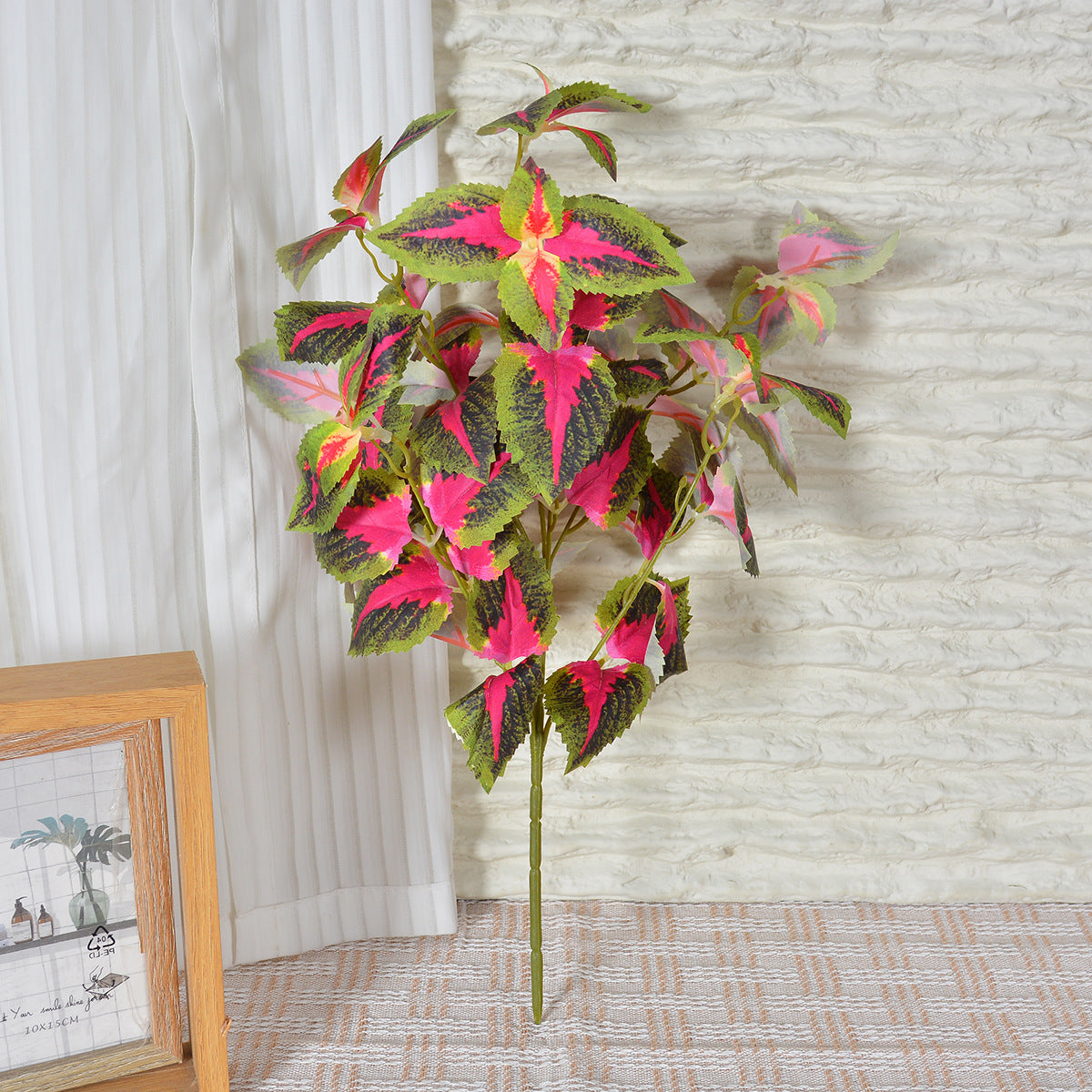 Künstliche Coleus-Pflanze, 45 cm, Buschform, für Innenraum, Hotel- und Schaufensterdekoration
