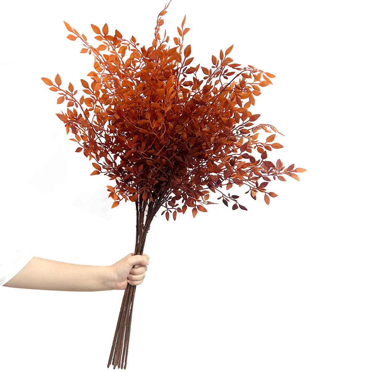 Künstlicher Himmelsbambus (Nandina), Einzelzweig, Kunststoff, 3 Farben, für Floristik, Hochzeit und Dekoration