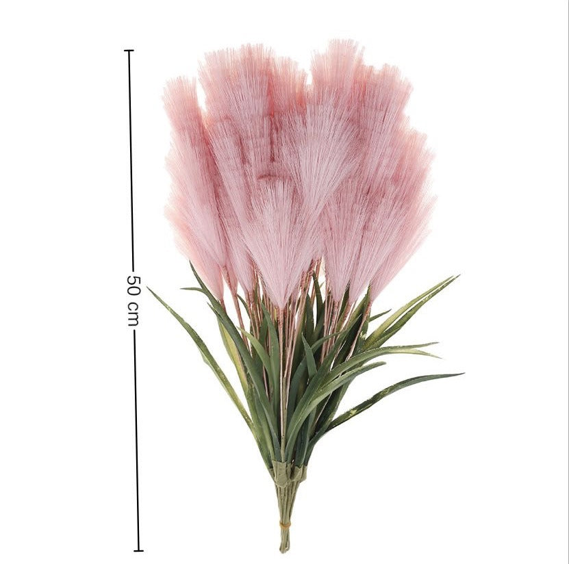 5 künstliche Pampasgras-Stiele, 50 cm, moderne Deko für Hochzeiten & Wohnaccessoires