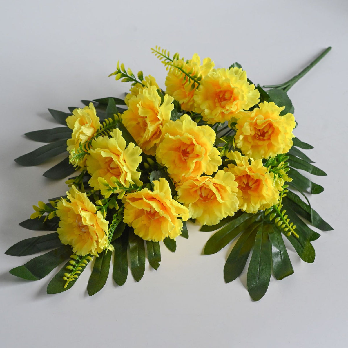 Künstliche Pfingstrosen Strauß, 12 Blüten, 52 cm Höhe, aus Seidenstoff, für Hochzeiten und Innendekoration