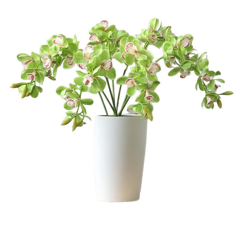 Künstliche Phalaenopsis Orchidee, einzelner Stiel mit 8 Blüten, 69 cm Höhe, für Wohn- und Geschäftsdekoration