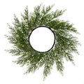 Tannenzweig-Kranz Tischset, 2er Set, künstliche Kiefern- und Zypressenzweige aus Kunststoff, Weihnachtsdeko für Tisch