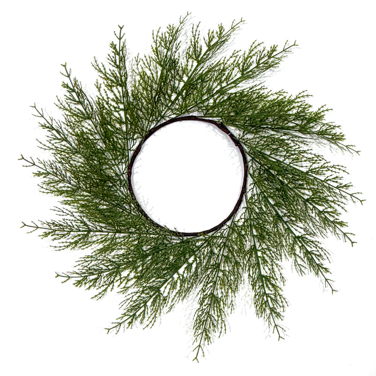 Tannenzweig-Kranz Tischset, 2er Set, künstliche Kiefern- und Zypressenzweige aus Kunststoff, Weihnachtsdeko für Tisch