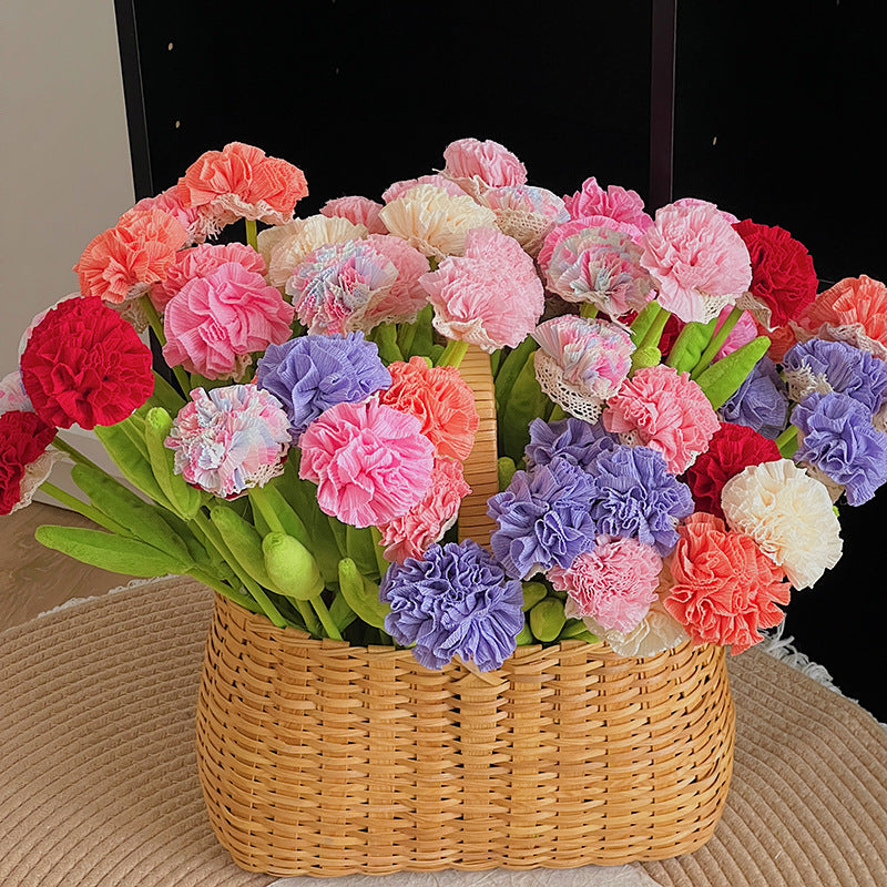 Künstliche Nelken Bouquet aus Seidenstoff, 10 Blüten, 35 cm hoch, für Wohnaccessoires und Dekoration