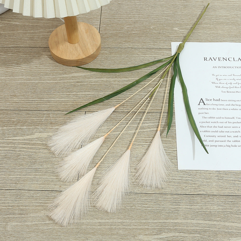 5 künstliche Pampasgras-Stiele, 50 cm, moderne Deko für Hochzeiten & Wohnaccessoires
