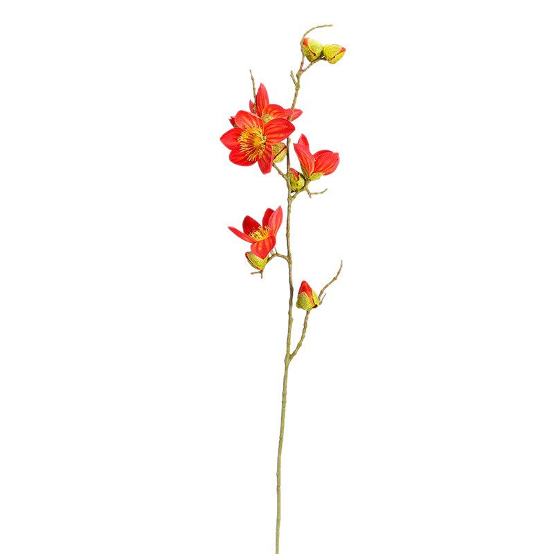 Künstliche Baumwollblüte, Einzelner Stiel mit 11 Blüten, 90 cm lang, für Innendekoration, Hochzeiten und kommerzielle Räume
