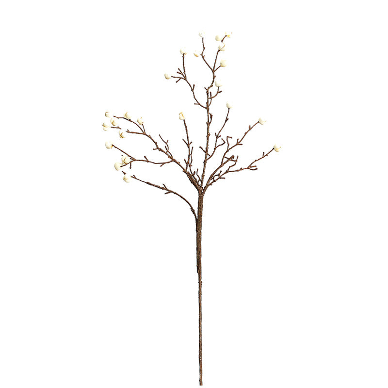 Künstlicher Trieb mit Waxberry-Früchten, 62 cm Länge, einzelner Stiel mit 23 Früchten, für Innendekoration und Floristik