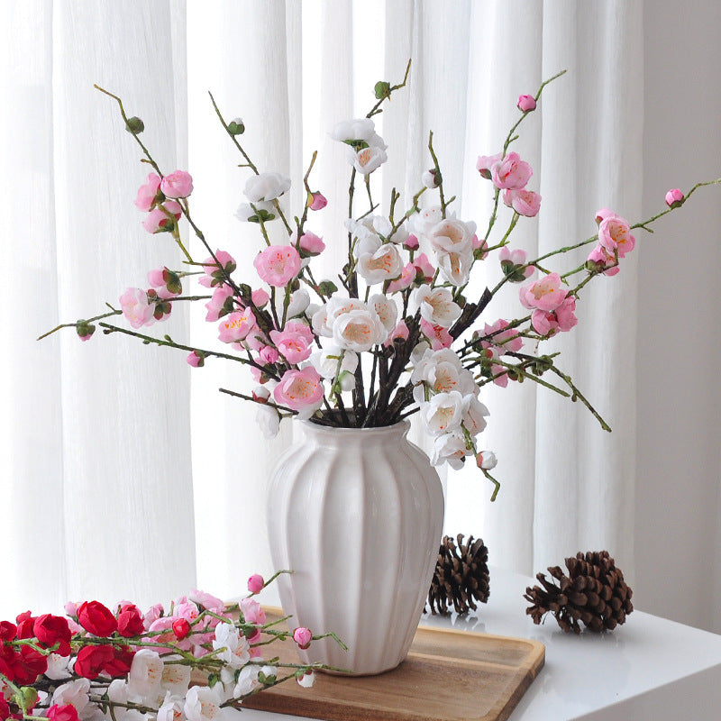 Künstliche Chimonanthus-Pracht (Wintersüß) Blüten, einzelner Stiel mit 26 Blüten, 48 cm, Seidenstoff, für Hochzeiten und Innendekoration