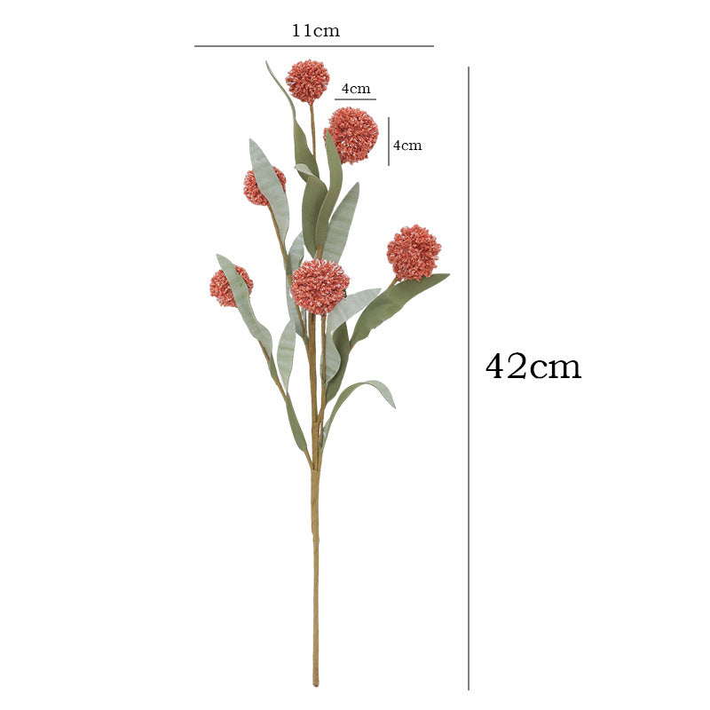 Künstliche Chrysanthemen-Blumenbusch, 6 Blüten, 42 cm, Polyester-Seide, für Hochzeiten, Outdoor und Zuhause