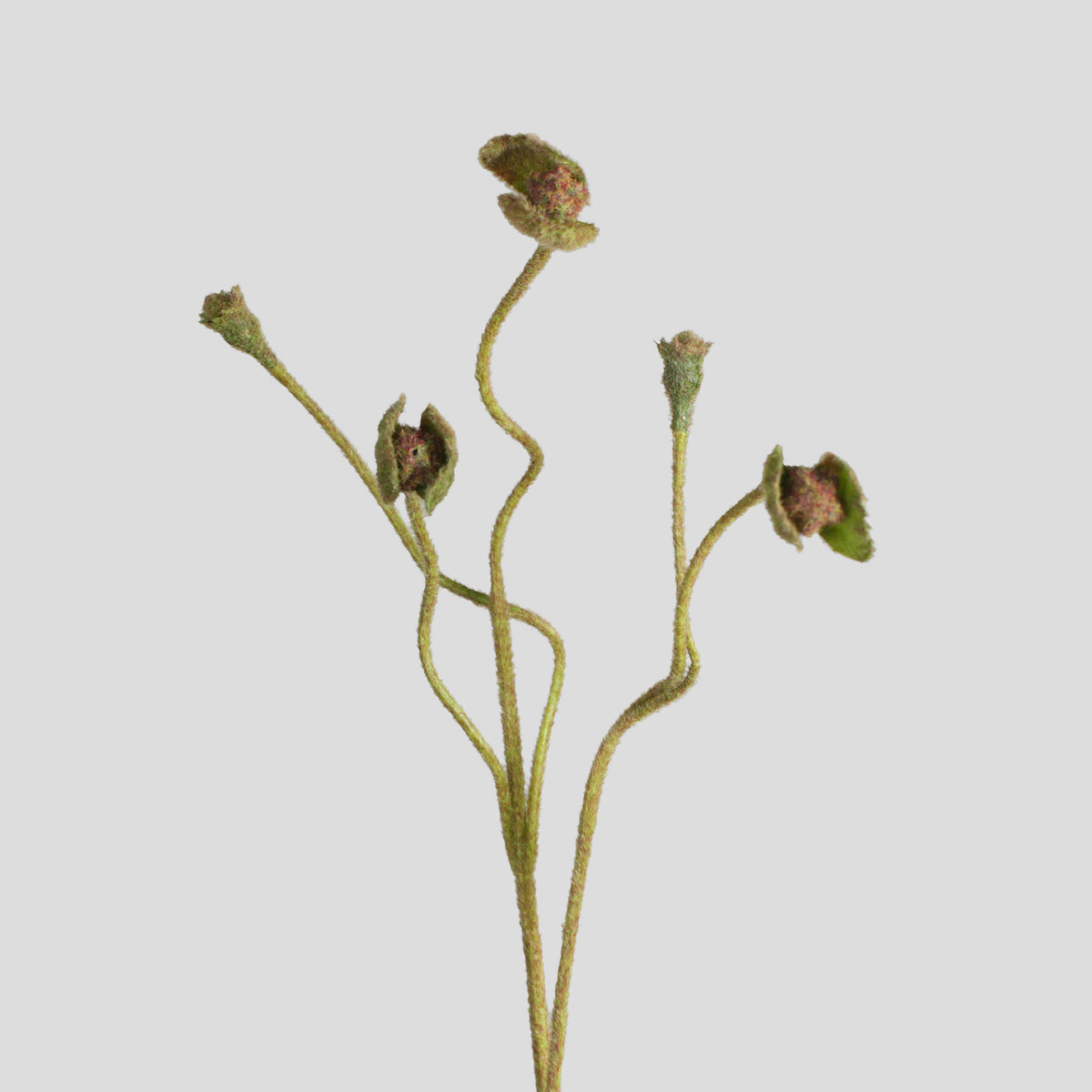 Künstliche Mohnblume, Mohnkapsel-Bündel mit mehreren Köpfen, Kunstseide-Stoff, Hochzeit, Hotel und Heimdeko