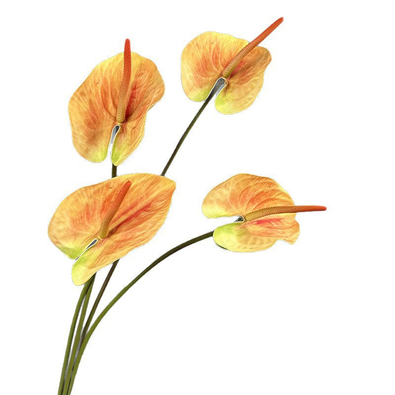 Künstliche Anthurie, einzelner Stiel mit 1 Blüte, 72 cm hoch, für Hochzeiten und Innenraumdekoration