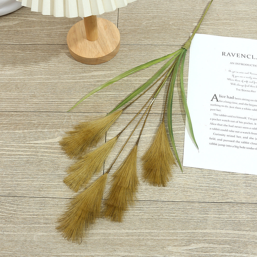 5 künstliche Pampasgras-Stiele, 50 cm, moderne Deko für Hochzeiten & Wohnaccessoires
