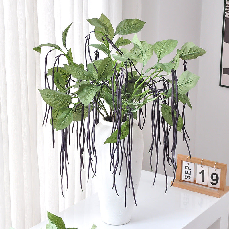 Künstliche Wisteria, 15-Blatt-Ranke, 93 cm, PE/PVC, für Innenraum, Hochzeit, Dekoration