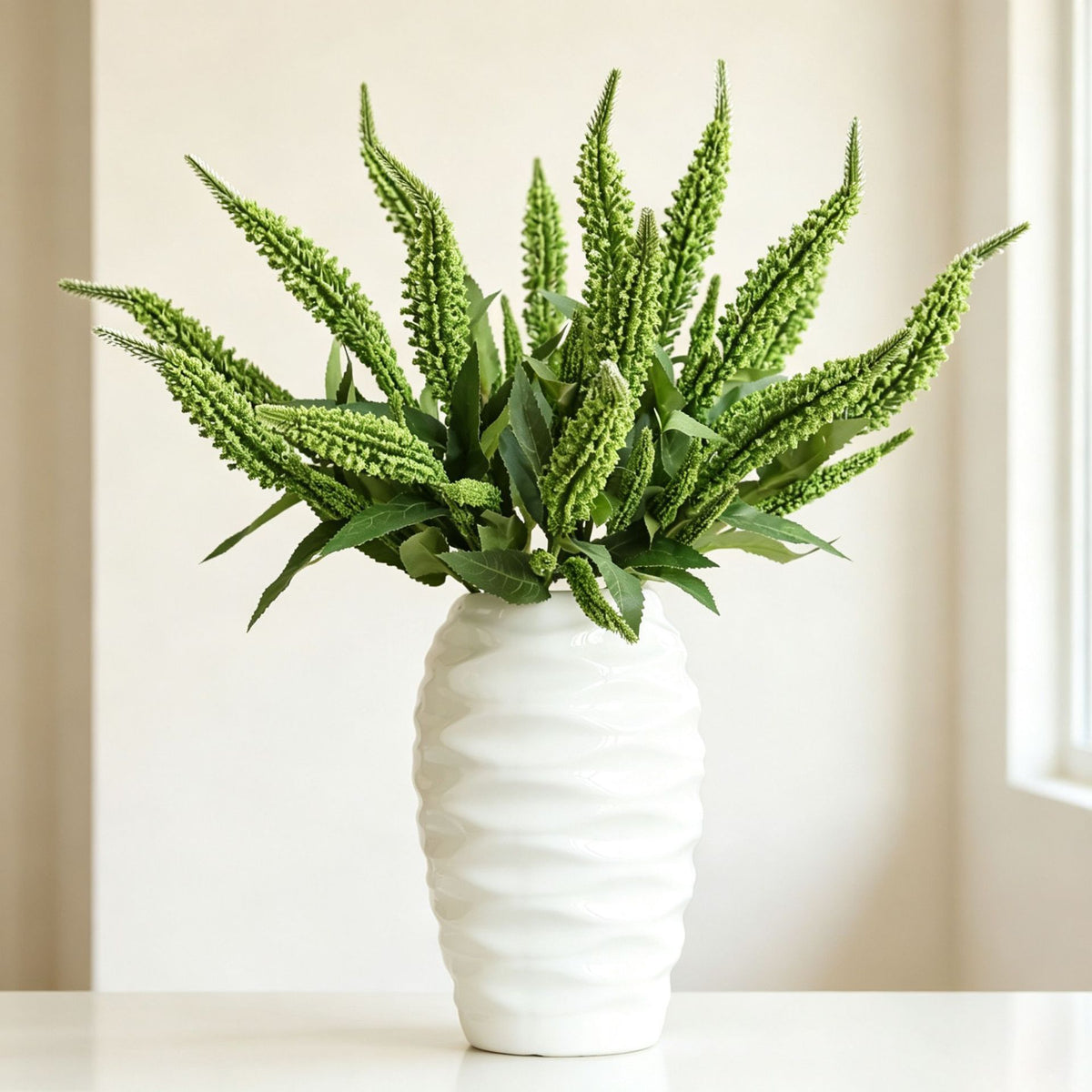Künstlicher Salbei Kunstblumenstrauß, Schaumstoff mit PE-Blättern, 1 Strauß, für Hochzeit, Hotel und Schaufenster