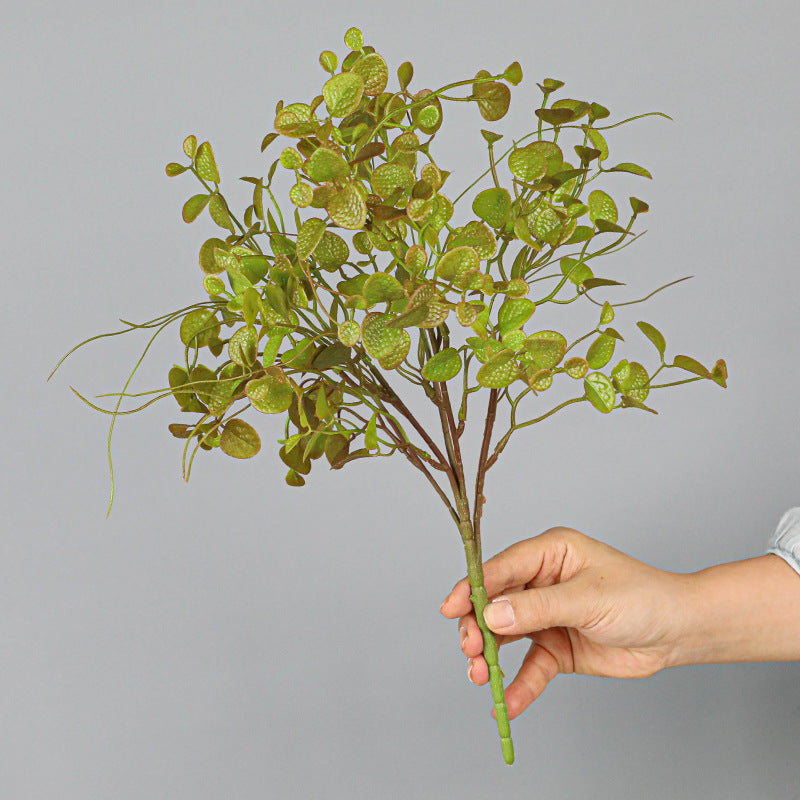 Künstliche Eukalyptus-Zweige mit Dimple Grass & Persischem Gras, Büschel, 41 cm, Kunststoff, für Deko drinnen und draußen