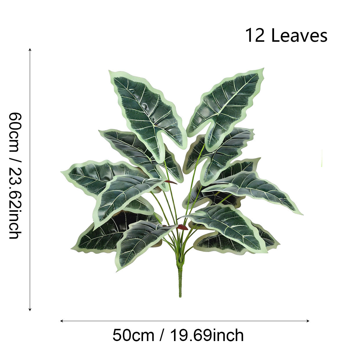 Künstliche Zamioculcas, 60 cm, Kunststoff, für Innen- und Außenbereich, ohne Übertopf