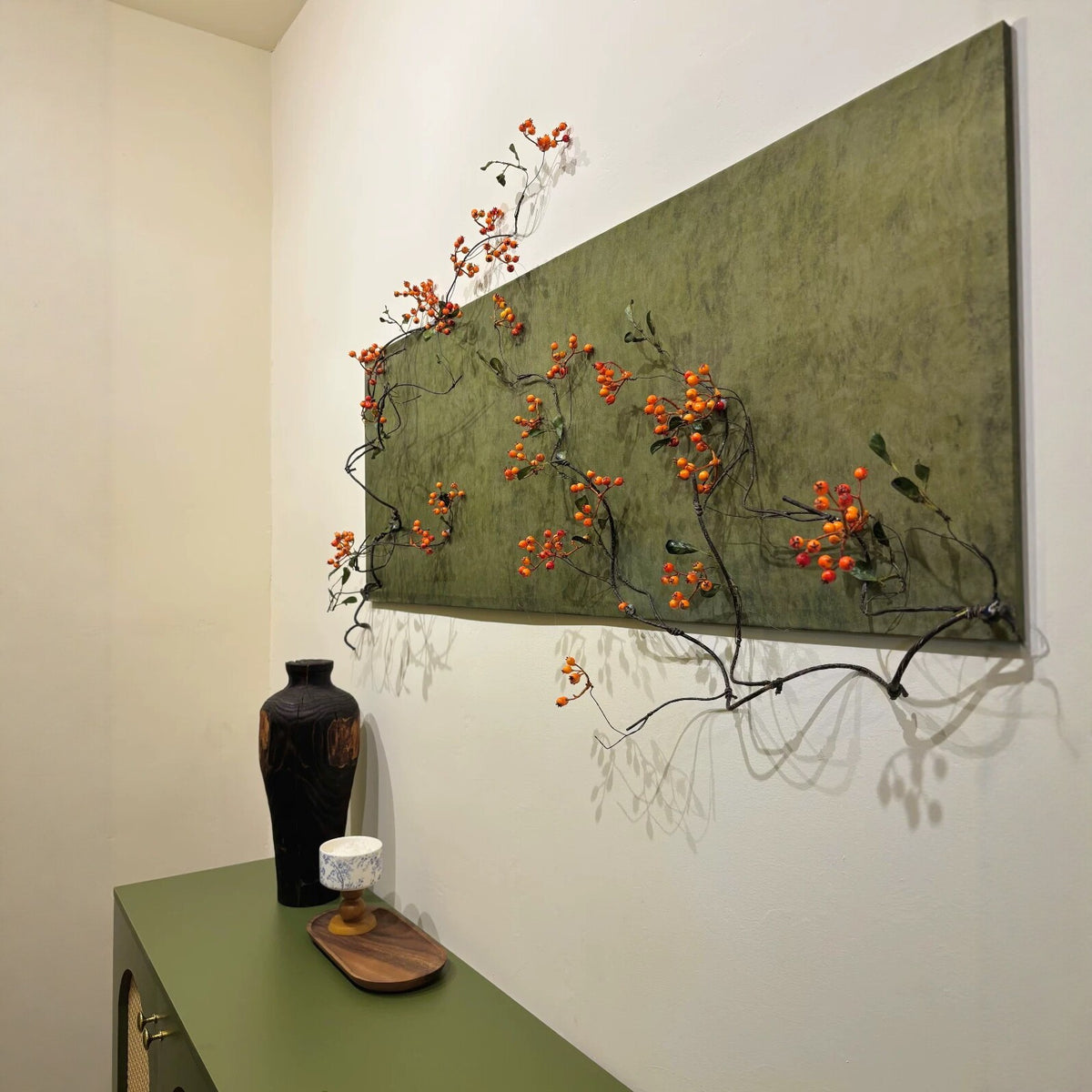 1,3 Meter künstliche Berberitzen-Ranke, Schaumstoff, für Innenräume, Hotel- und Gewerbedekoration
