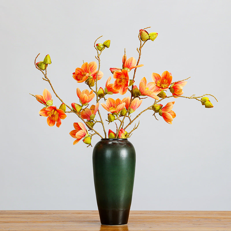 Künstliche Baumwollblüte, Einzelner Stiel mit 11 Blüten, 90 cm lang, für Innendekoration, Hochzeiten und kommerzielle Räume