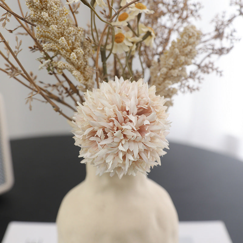 Künstliche Pusteblumen & Weizenähren Bouquet, Kunstblumen-Strauß aus Kunststoff, 35 cm, für Hochzeit, Dekoration und Gewerbe