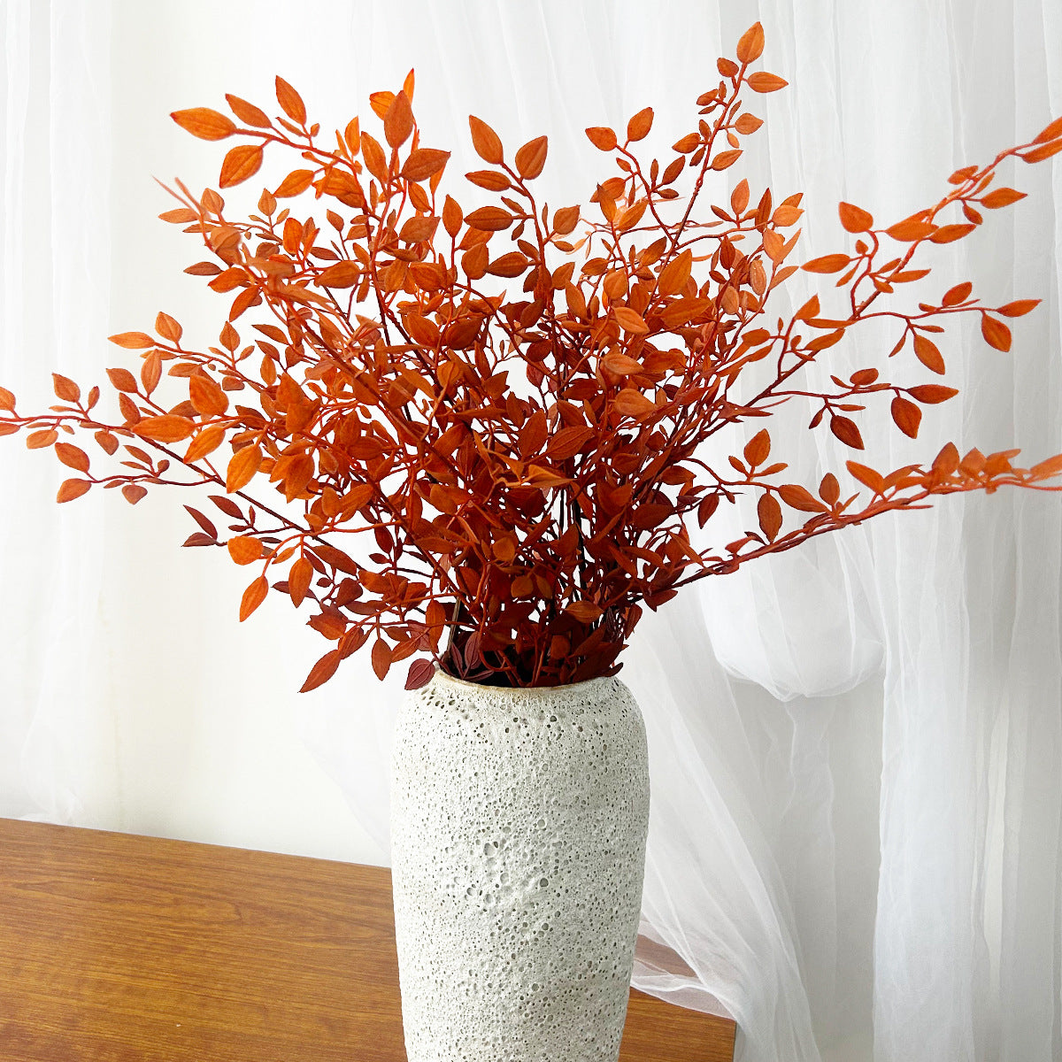 Künstlicher Himmelsbambus (Nandina), Einzelzweig, Kunststoff, 3 Farben, für Floristik, Hochzeit und Dekoration
