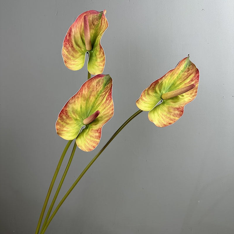 Künstliche Anthurie, einzelner Stiel mit 1 Blüte, 72 cm hoch, für Hochzeiten und Innenraumdekoration