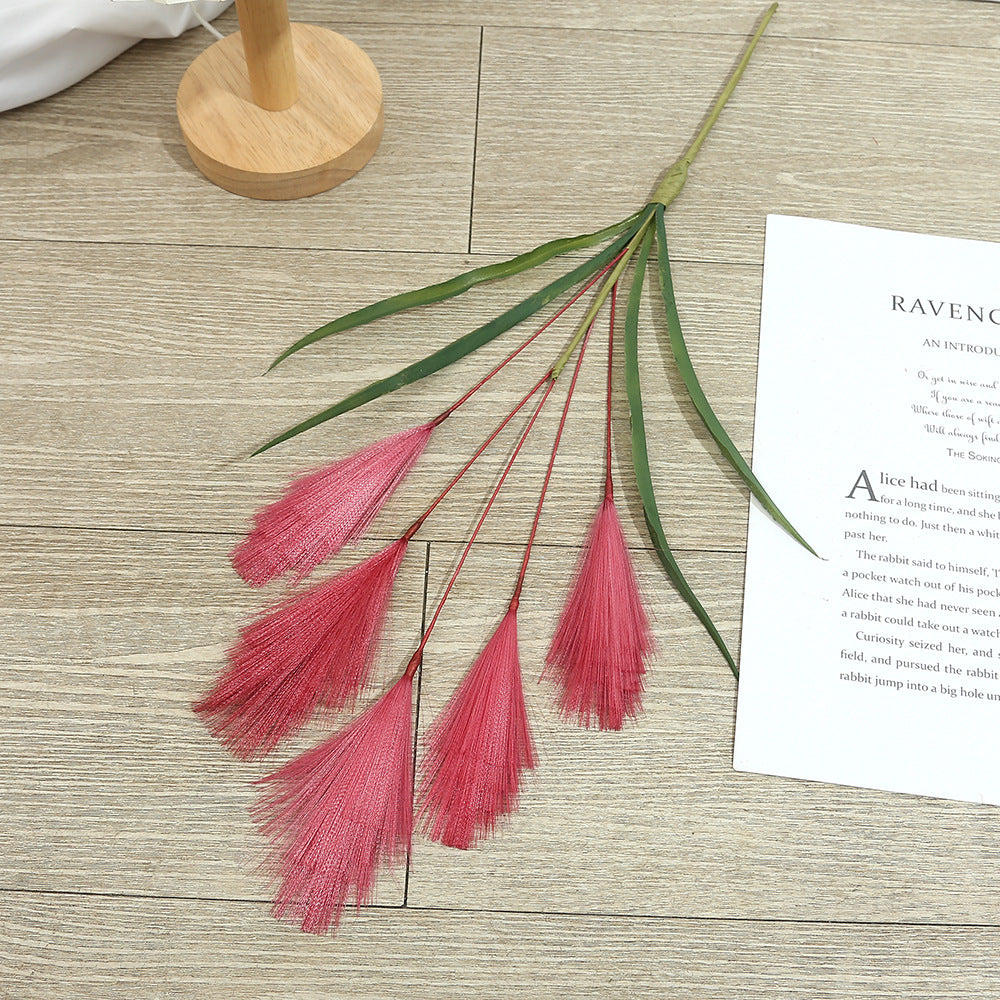 5 künstliche Pampasgras-Stiele, 50 cm, moderne Deko für Hochzeiten & Wohnaccessoires