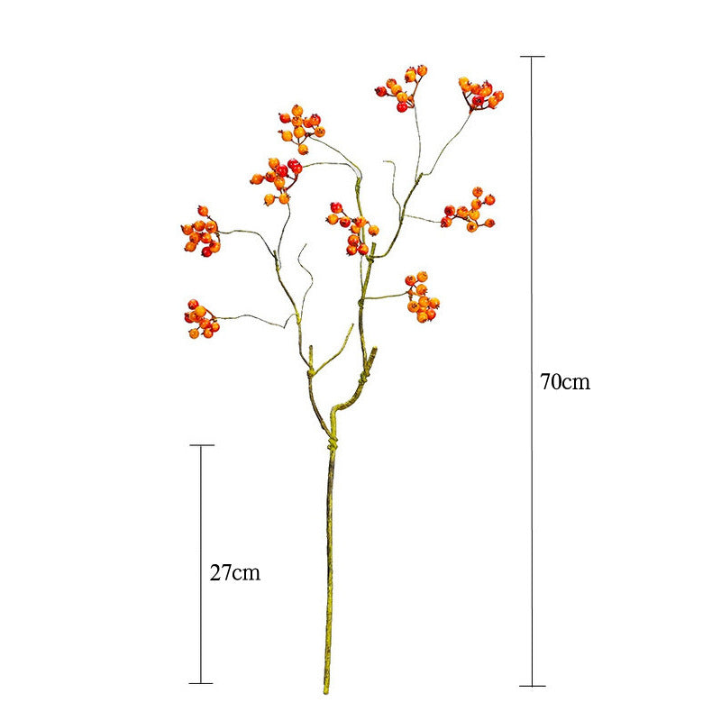 Künstliche Beerenstrauß mit Wildbeeren, roten Beeren und Stechpalmen, 70 cm, Schaumstoff, für Innenraumdekoration, Hochzeiten und Feiertage