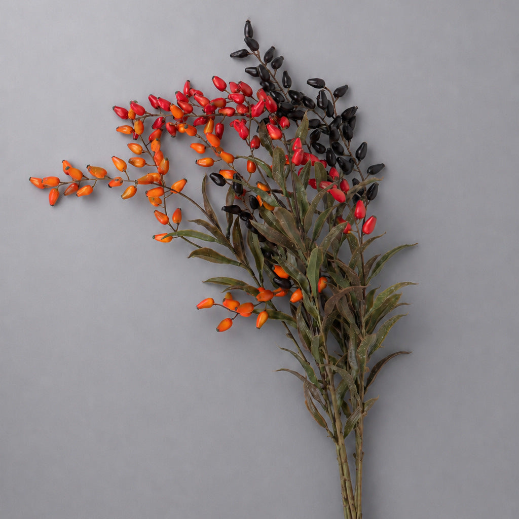 85 cm künstliche Goji-Beeren-Deko, Busch für Floristik, Hochzeit, Innen- und Außendekoration