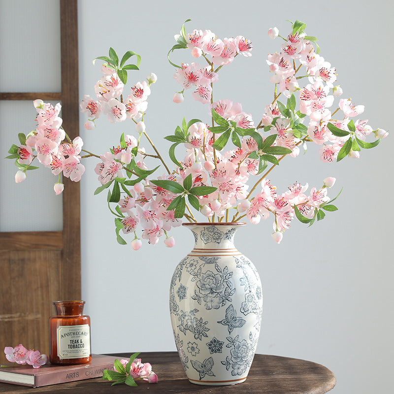 Künstlicher Pfirsichblüten-Zweig, 82 cm, Seidenblüten, für Hochzeiten, Innen- und Außendekoration, moderne & ländliche Einrichtung